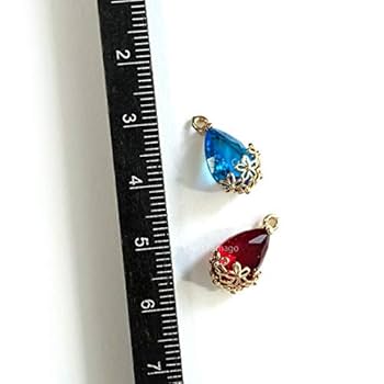 Amazon | Craft Tamago 【2個】ガラス製 雫型チャームパーツ